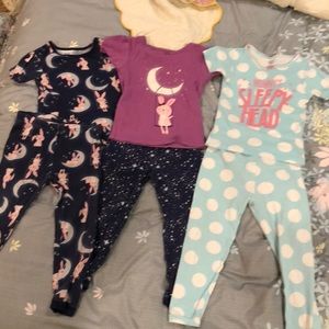 Carters Just One You Girls Pajamas 3t - set of 3!